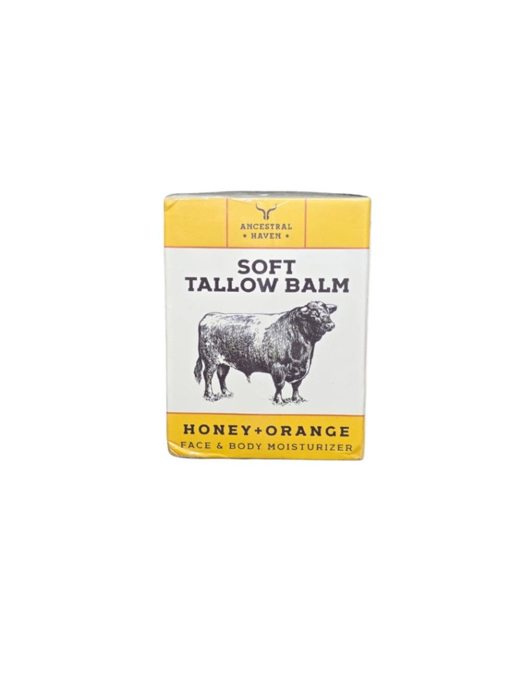 NEW Ancestral Haven Grass Fed Tallow Balm Honey Orange Face Body 5 oz